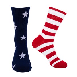 Evankin American Flag Socks Patriotic USA Funny Novelty Crew Socks Gifts for Men 4th of July Independence Day(American Style4)