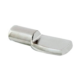 50 Pack Rok Hardware Heavy Duty 1/4 inch (6.35mm) Shelf Pin Spoon Shaped Cabinet Support Pegs Holder, Metal, Nickel Finish - ROKSP14N