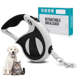 Generic 16 Ft Retractable Dog Leash, Dog Walking Leash with Anti-Slip Handle, One-Handed Pause & Lock, Dog Leash Suitable for Small/Medium/Large Sized Dogs, Black