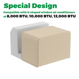 Forestchill Window Air Conditioner Cover for U-shaped Window AC Unit, Upgraded 3 Layers Insulated Window AC Cover for Outside Unit, Heavy Duty Waterproof & Dustproof Winter Cover