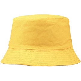 White Fang CA503 Women's Bucket Hat, Hat, Plain, Camouflage, Casual, Outdoor, UV Protection,, yellow
