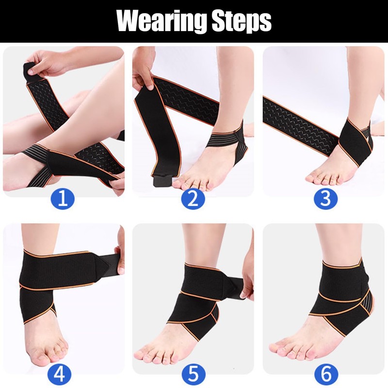 ZEACCT Pack of 2 Ankle Brace, Adjustable Ankle Support Strap,