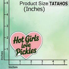 (3Pcs) Hot Girls Love Pickles Stickers Funny Sarcastic Quote Humor Motivational Inspirational Gifts Waterproof Vinyl Decals for Kindle Water Bottle Bumper Car Hard Hat Phone Laptop 3x2.5