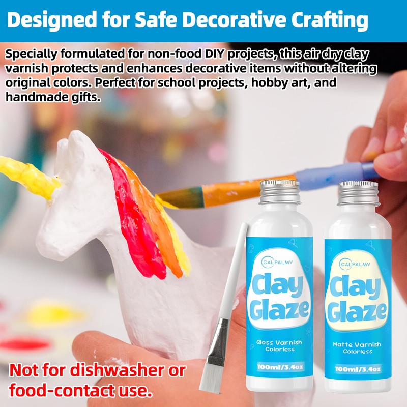 CALPALMY 2 x 100ml Clay Glaze Kit - Varnish Sealant
