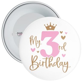 Badge Centre My 3rd Birthday Princess Birthday