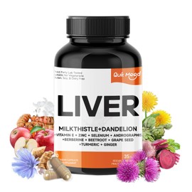 Quit mood Quit mood 3-in-1 Liver Supplement | Liver Detox, Cleanse, Repair | Blend Milk Thistle, Dandelion, Turmeric, Ginger Extract, Beet, Selenium, Made in USA
