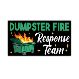 HOSALA (1Pcs - 7.5x4.5 in) Dumpster Fire Response Team Magnet Bumper, Funny Dumpster Fire Car Magnet, Gen Z Meme Truck Vehicle Decoration, Car Accessories, New Driver Gift for Family, Friends