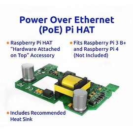GAF-PiHAT IEEE 802.3af PoE Hat Isolated 10 Watt for Raspberry Pi 3 B+/Raspberry Pi 4, Works with Active 802.3af PoE Network Switch or 48v PoE Injector | IEEE 802.3af Class 3 | 44~57V Input Voltage