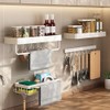 30 cm Hook Rail Kitchen Hanger for Kitchen Utensils, White