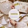 DONFORTLY Filo Ricamato Bianco 24 Pezzi, Set di Cotone e