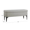 HomePop 17.5" Large Modern Sustainable Woven Fabric Storage Bench in