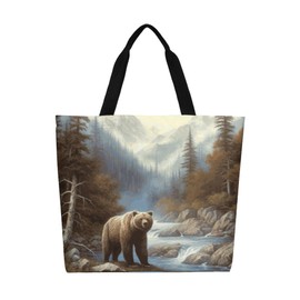 Muishi Canvas Tote Bag Large Women Casual Shoulder Bag Handbag Reusable Beach Shopping Grocery Bag For Outdoors, Multicolor20, 16*20*6 inch