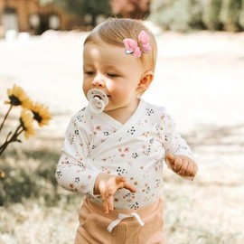 10PCS Mini Butterfly Hair Clips, Oaoleer 2" Satin Hair Bow Pins Colorful Butterfly Hair Barrettes Wedding Hair Accessories for Baby Girls (Fall Burrerfly)