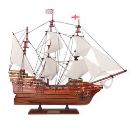 NAUTIMALL 20" Wooden Mayflower Sailing Ship Model, Nautical Decor for Home, Thanksgiving Gift, Sailboat Decor, Maritime Gift, Nautical Christmas Boat Present