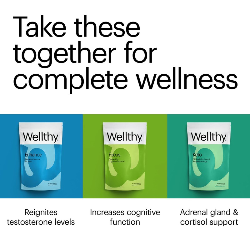 Wellthy His Daily Natural Multivitamin for Men, Premium Prostate Support