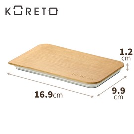 Tenma Bento Box, Coleto Lunchbox, Lid, Wood Style, 6.7 x 3.9 x 0.5 inches (16.9 x 9.9 x 1.2 cm)