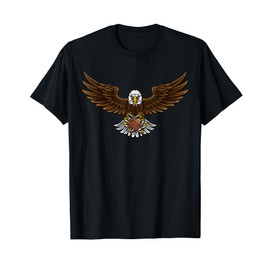 Eagle American Football Cartoon Character T-Shirt