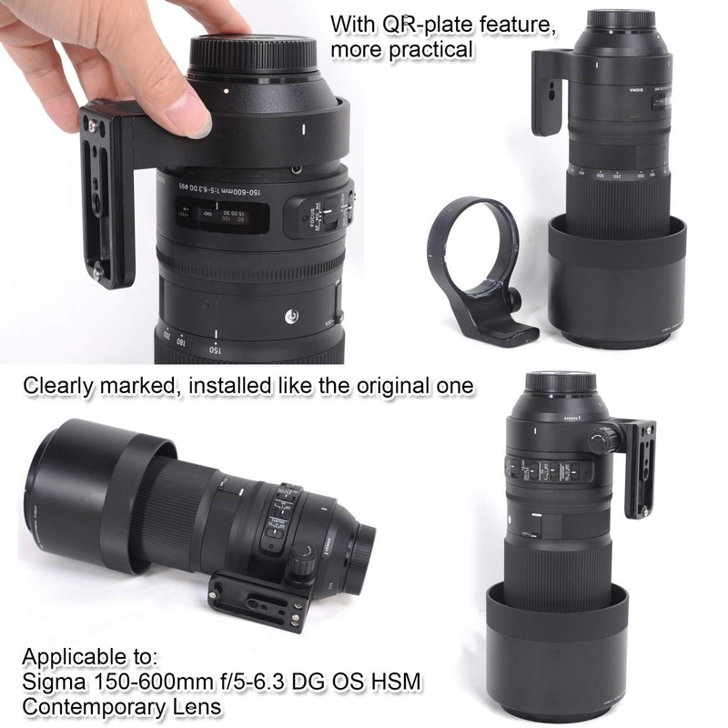 Ring tripod is compatible with Sigma Lens, 150-600mm f/5-6.3 DG