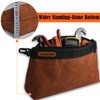WELKINLAND 2-Pack Heavy-Duty Waxed Canvas Tool Pouches, 14-Inch Zippered Tool