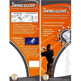 Swing Glove Left Best Golf Training Aid/Play for Right Handed Golfer S ~ XXXL [Original Patent] (S)