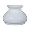 B&P Lamp® 7" Fitter Cased White Hobnail Shade With Plain