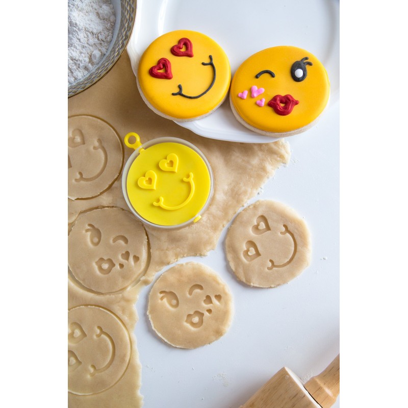 Bakelicious Emoji Flip and Stamp Cookie Cutter