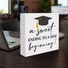 Graduation Wood Block Sign a Sweet Ending to a New
