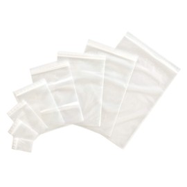 LEO's 300 x Ziplock Bags 120 x 170 mm 50 µm – Zip Lock Bags Transparent Polyethylene – Zip Bags Foil Bags Resealable – Zip Plastic Bags Small in Premium Quality