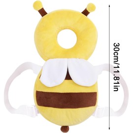 Little Bee Anti Falling Pillow Head Protector Cushion, with Horizontal Band Walking Head Protection Safety Pads, Adjustable lint Cushion Backpack for Falling Crawling and Walking Anti Fall Pillow