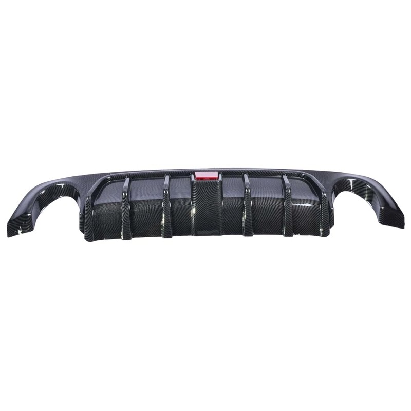 Promrmr Rear Bumper Lip Diffuser Splitter With Brake Light Black