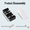 KERWINN Dual Row 8 Position Screw Terminal Block, 25A Covered