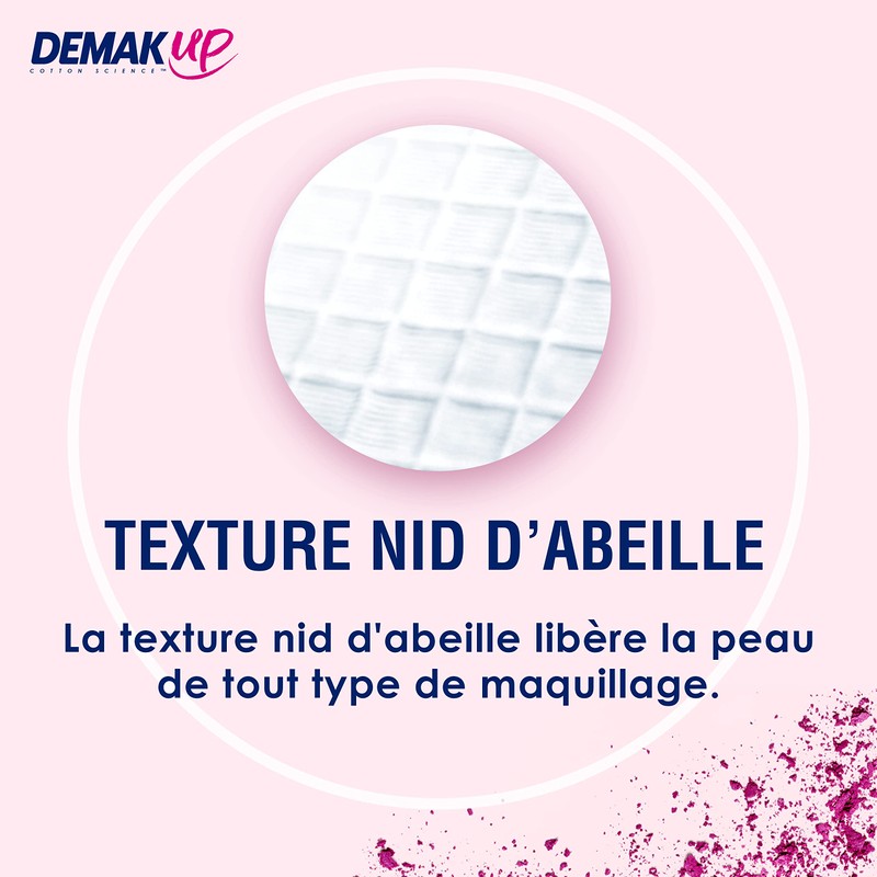 Demak'Up Duo+ Wattepads zum Entfernen von Make-up, oval, 4er Pack