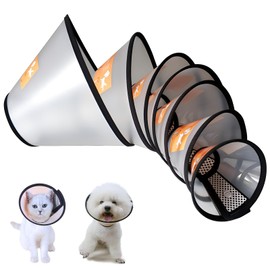 LHLZNB Dog & Cat Recovery Collars, dog cone，cone for dogs prevent licking，Collar Protective for After Surgery Anti-Bite Lick Wound Healing Safety Practical Plastic for Dogs and Cats (5#)