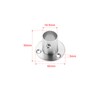 2Pcs Stainless Steel Closet Wardrobe Hanging Rail Rod Pole Socket