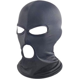 WYSUMMER 3 Hole Full Face Mask, Women Men Thin Balaclava Face Mask for Motorcycle Bike Hunting Cycling Cap Ski (Three Holes Dark Grey)