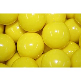Bayside Candy 1" Large Gumballs - Colored Gumball Collection - Gumball Machine - Shimmer and Solid Colors (Yellow Gumballs 1" Large, 1LB)