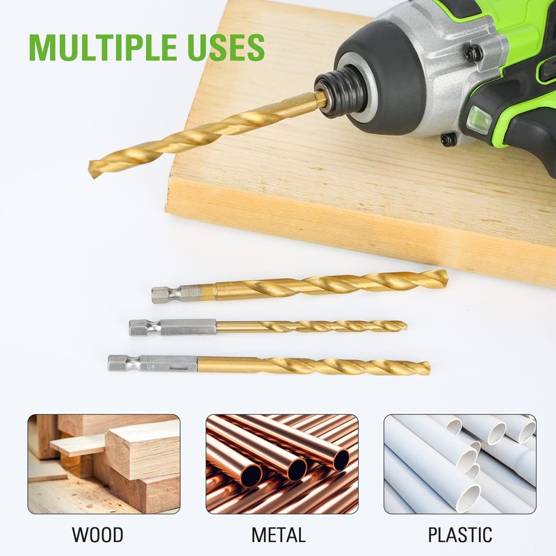 Greenworks Drill bits HSS 135° Hexagonal Drill bits (extensive Set