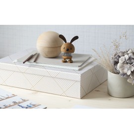 Hoptimist Bunny Oak Bimble, Woody Brown, Home Decor Ornament - Danish Design, Wood W/Metal Spring, Small- Creates cheerful movement