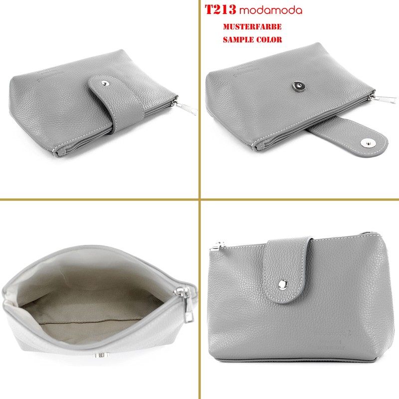 modamoda de - T213 - Italian Leather Cosmetic Bag Mask