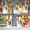 Vercraft 6 Sets Christmas Plastic Snow Globes Hanging Kit Christmas