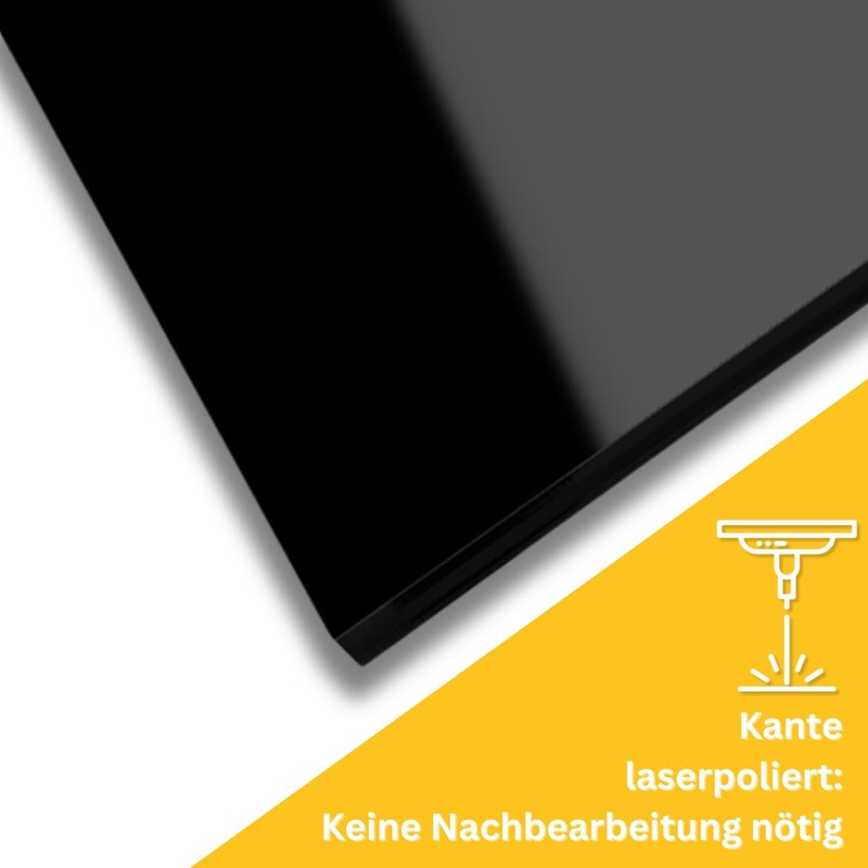 RESHEIM Acrylic Glass Panel Black Cut to Measure - Material