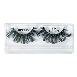 BlackPink C-Curl 5D Silk Permed Lash Extra Curl & Volume Fluffy Reusable Light Weight Natural False Lashes Fake Eye Lash (BPC005)
