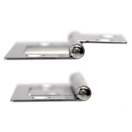 Bidoor BS-86 Stainless Steel Flash Hinge HL (with Wood Screws) 2.5 inches (64 mm), Pack of 20