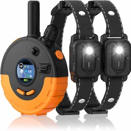 RPZ Dog Shock Collar 2 Dogs with Remote, 3300FT Dog Training Collar, Orange