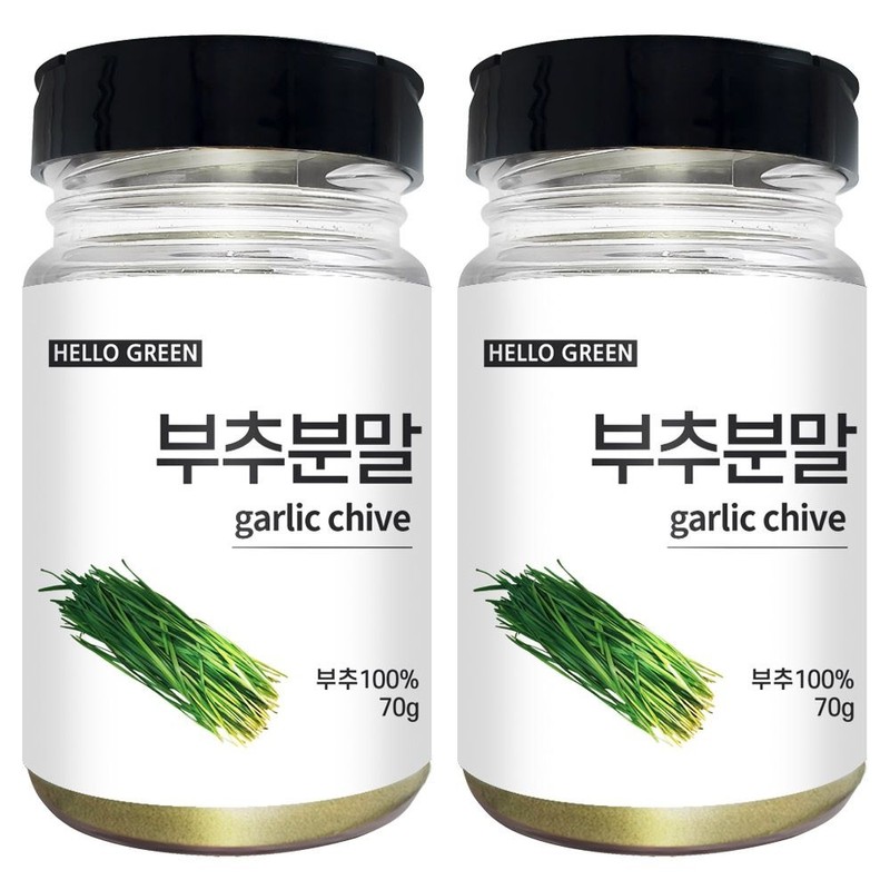 hello green 국산 부추 분말 가루 70gX2(통) 총140g