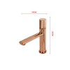 DUSJYOHRD Rose Gold Brass Bathroom Basin Faucet Knurling Handle Deck