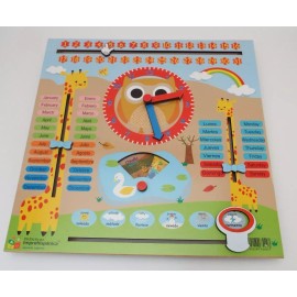 D. Imprehispanica Reloj Didáctico Múltiactividades Montessori Español-ingles