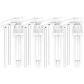 mohito Pack of 4 Syrup Dispenser Compatible, Dosing Pump Compatible, Replacement Syrup Pump, for 500 ml/1000 ml, Suitable for Kitchen, Bathroom, Syrup, Honey Cream, Shower Gel, Oil Consumption,