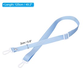 PATIKIL 125cm x 2cm Replacement Shoulder Strap, 3Pack Adjustable Swivel Clip Hook Buckle Slide Crossbody Bag Belt for Water Bottle Carrier Sling Bag, Sky Blue