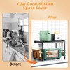 DOLALIKE Microwave Oven Rack, Expandable Microwave Stand Countertop Kitchen Utensils